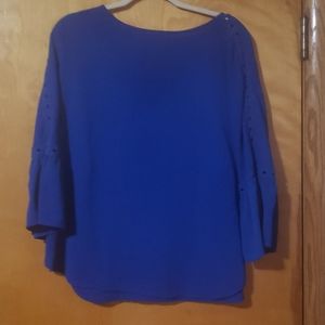 Blue 3/4 sleeve blouse
